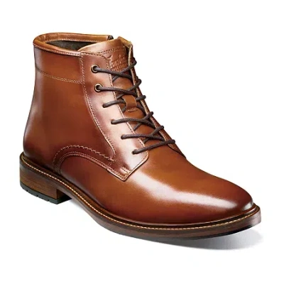 Florsheim Mens Flat Heel Lace Up Boots In Brown