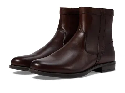 Florsheim Midtown Plain Toe Zipper Boots In Brown