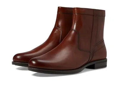 Florsheim Midtown Plain Toe Zipper Boots In Brown