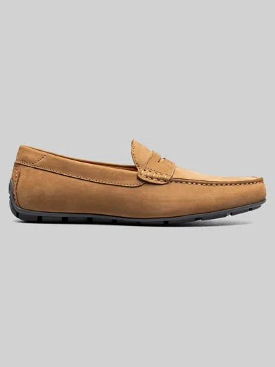 Florsheim Motor Moc Toe Penny Drivers In Neutral