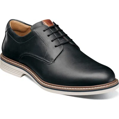 Florsheim Norfolk Plain Toe Derby In Black/black