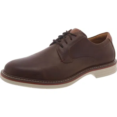 Florsheim Norwalk Mens Leather Plain Toe Oxfords In Brown