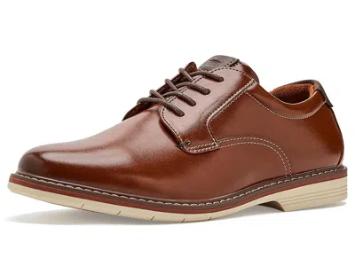Florsheim Norwalk Plain Toe Oxford (toddler/little Kid/big Kid) Boy's Shoes Cognac : 1.5 Little Kid M, Faux Le In Brown