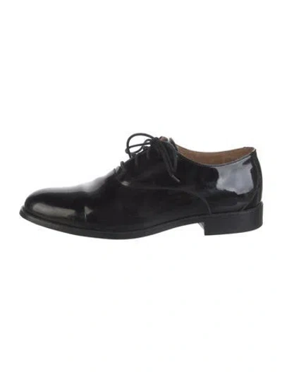 Pre-owned Florsheim Patent Leather Oxfords In Black