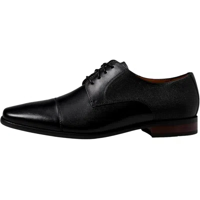 Florsheim Postino Cap Toe Oxford Black Smooth / Perf 15149-001 Men's