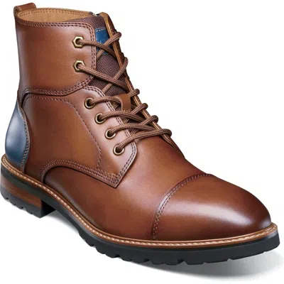 Florsheim Renegade Cap Toe Boot In Cognac