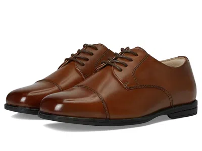 Florsheim Reveal Cap Toe Ox, Jr. (toddler/little Kid/big Kid) Boys Shoes Cognac : 7 Big Kid W, Leather In Brown
