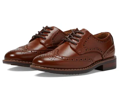 Florsheim Rucci Jr. Wing Tip Oxford (toddler/little Kid/big Kid) Boys Shoes Cognac : 11.5 Little Kid M, Faux L In Brown