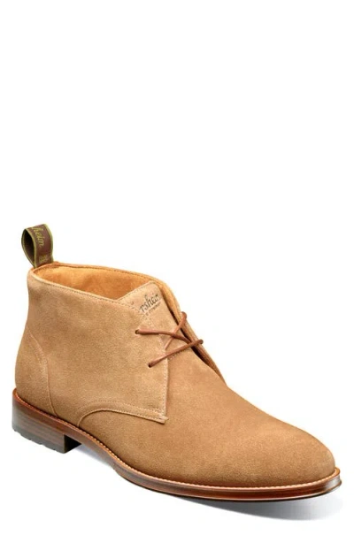 Florsheim Rucci Leather Plain Toe Chukka Boot In Brown