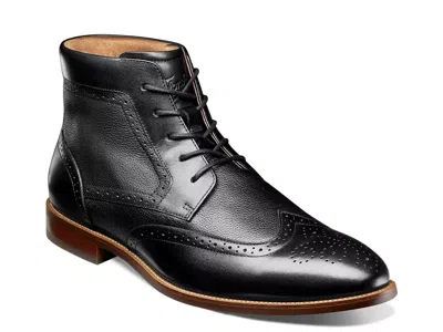 Florsheim Rucci Wingtip Boot In Black