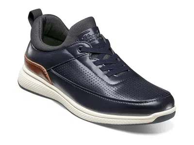 Florsheim Satellite Perf Elastic Lace Slip-on Jr. (toddler/little Kid/big Kid) Boys Shoes Navy: 10 Toddler M In Blue
