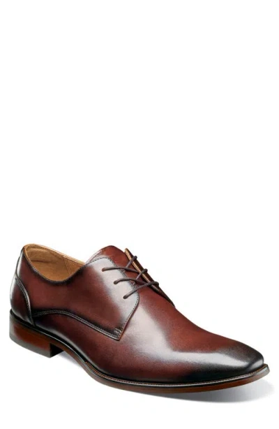 Florsheim Sorrento Lux Plain Toe Derby In Brown
