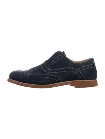 Pre-owned Florsheim Suede Sneakers In Blue