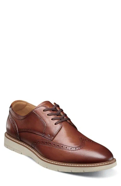 Florsheim Vibe Wingtip Derby In Cognac Multi