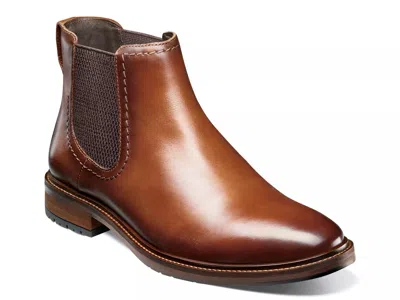 Florsheim Wide Width Forge Plain Toe Chelsea Boot In Brown