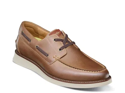 Florsheim Wide Width Launch Boat Shoe In Animal Print