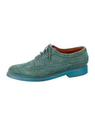 Pre-owned Florsheim X Duckie Brown Suede Brogues In Green