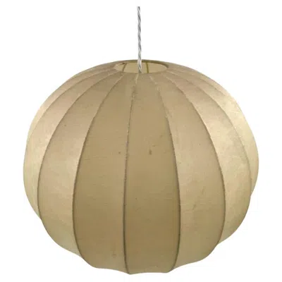 Pre-owned Flos A Large Original 1960s Cocoon Ball Light By Achille Castiglioni In Brown