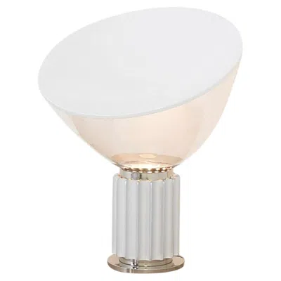 Pre-owned Flos Achille Castiglioni For  Italian Modern 'taccia' Table Lamp, Large, Silver