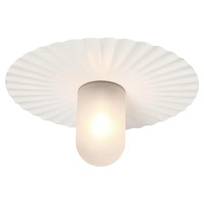 Pre-owned Flos Achille Castiglioni "plisse" Flush Mount For , Italy Circa 1960s In Sand