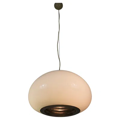 Pre-owned Flos Black And White Pendant Lamp By Castiglioni Brothers For , 1960s In Sand