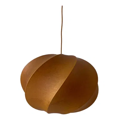 Pre-owned Flos Cocoon Ball Pendant Lamp, 1960s, Italy In Brown