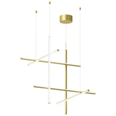 Pre-owned Flos Coordinates Suspension 3 Light In Champagne By Michael Anastassiades In Sand