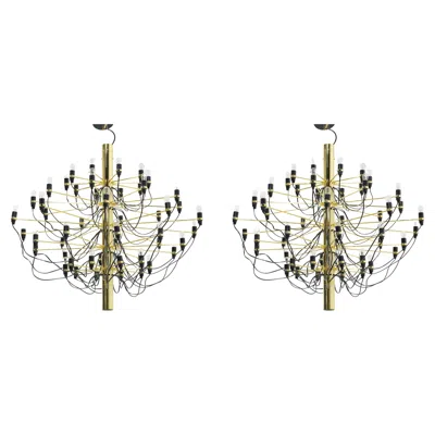 Pre-owned Flos Gino Sarfatti For  2097/50 Chandelier, Pair Available In Sand