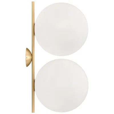 Pre-owned Flos Ic Lights C/w2 Double Ceiling/wall Sconce In Brass By Michael Anastassiades In Sand