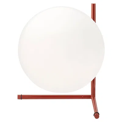 Pre-owned Flos Ic Lights T2 Dimmable Table Lamp In Burgundy By Michael Anastassiades In Red