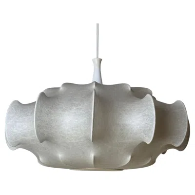 Pre-owned Flos Iconic Italian Cocoon Lamp – Attributed To Castiglioni For  In Transparent