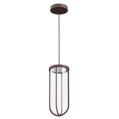 Pre-owned Flos In Vitro 2700k 0-10v Led Suspension Lamp In Deep Brown By Philippe Starck