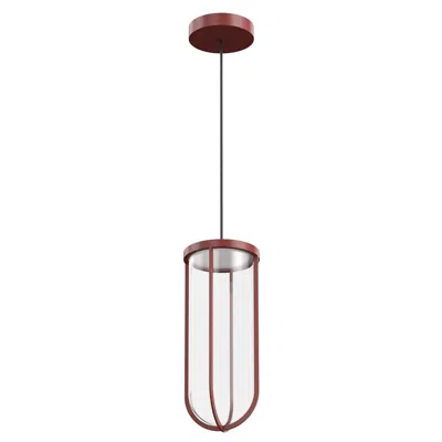Pre-owned Flos In Vitro 2700k 0-10v Led Suspension Lamp In Terracotta By Philippe Starck In Transparent