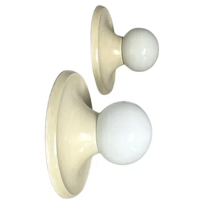Pre-owned Flos Italian Mid-century Modern Wall Lamp Light Ball By Castiglioni For , 1960s In Sand