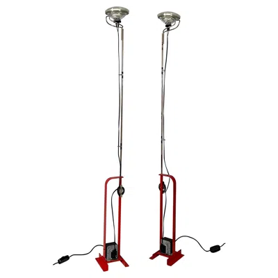 Pre-owned Flos Italian Modern Floor Lamps Toio By Achille Pier Giacomo Castiglioni , 1970s In Transparent