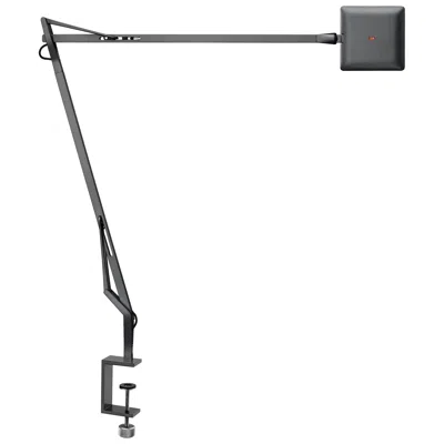Pre-owned Flos Kelvin Edge Clamp Lamp In Titanium By Antonio Citterio In Transparent