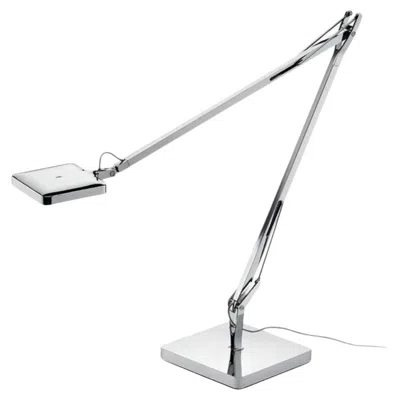 Pre-owned Flos Kelvin Edge Led Desk Lamp By Antonio Citterio In Chrome In Transparent