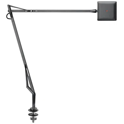 Pre-owned Flos Kelvin Edge Titanium Desk Support Lamp W/ Hidden Cord By Antonio Citterio In Transparent