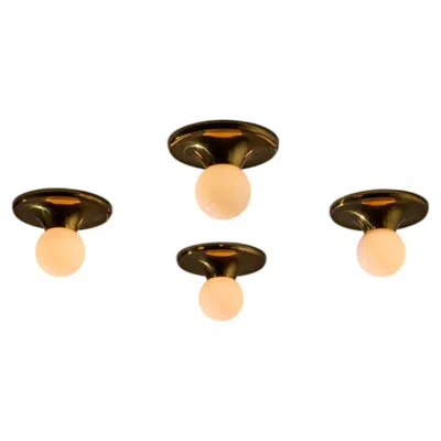 Pre-owned Flos 'light Ball' Wall Or Ceiling Lights By Achille Castiglioni For  In Brown