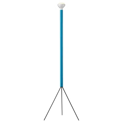 Pre-owned Flos Luminator Floor Lamp In Light Blue With Iron And Metal Frame