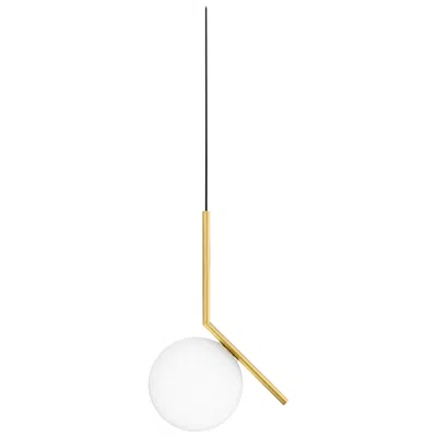Pre-owned Flos Michael Anastassiades Modern Minimalist Brass & Glass S1 Pendant Light For  In Transparent