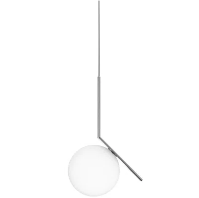 Pre-owned Flos Michael Anastassiades Modern Minimalist Chrome & Glass S2 Pendant Light For  In Transparent