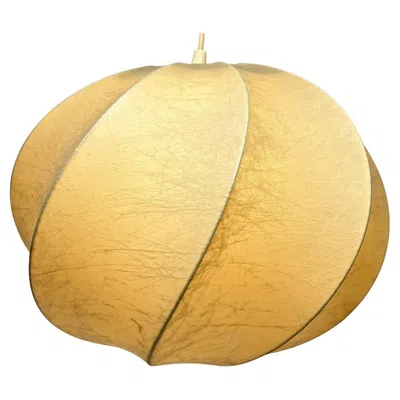 Pre-owned Flos Mid-century Modern Cocoon Pendant Light, 1960s, Italy In Orange