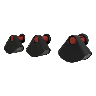Pre-owned Flos Model Bollo Set Of 3 Wall Lights By Tobia Scarpa For , 1970s, Italy In Black