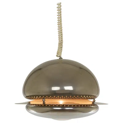 Pre-owned Flos Nickel-plated Nictea Pendant By Afra And Tobia Scarpa For , 1960s In Brown