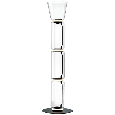 Pre-owned Flos Noctambule Floor Lamp With 3 Cylinders, Cone, And Base By Konstantin Grcic In Transparent