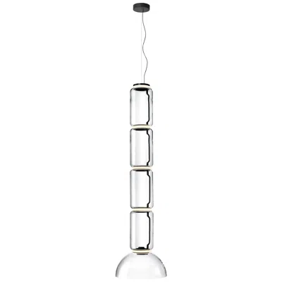 Pre-owned Flos Noctambule Pendant Light With 4 Cylinders And Bowl By Konstantin Grcic In Transparent
