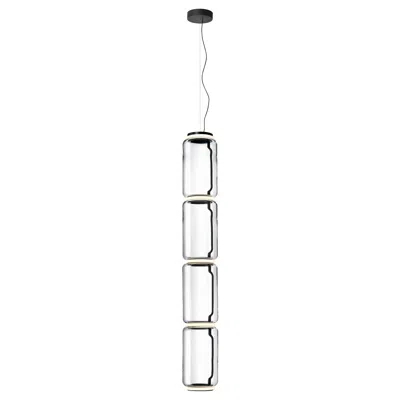 Pre-owned Flos Noctambule Pendant Light With 4 Cylinders By Konstantin Grcic In Transparent
