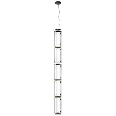 Pre-owned Flos Noctambule Pendant Light With 5 High Cylinders By Konstantin Grcic In Transparent
