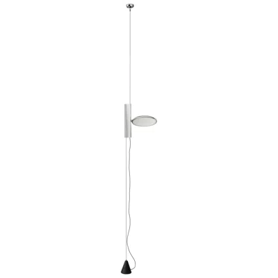 Pre-owned Flos Ok Pendant Light In Chrome By Konstantin Grcic In Transparent